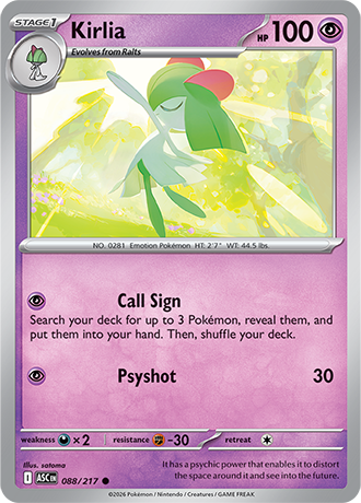 Karta Pokemon 088 217  Kirlia [Ascended Heroes].JPG