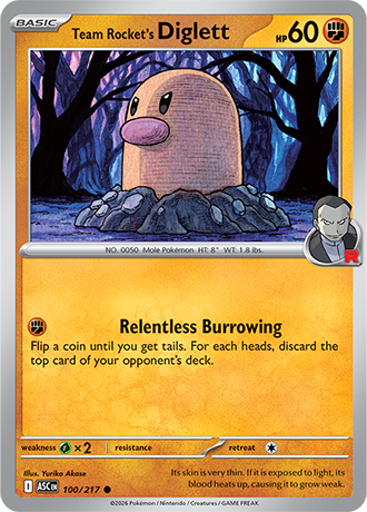 Karta Pokemon 100 217  Team Rocket's Diglett [Ascended Heroes].JPG