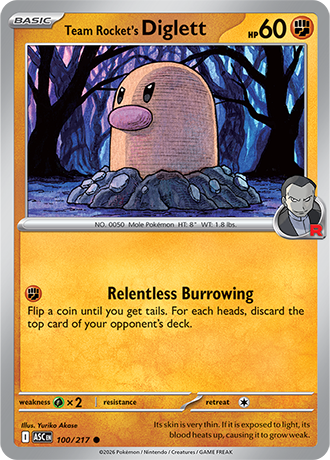 Karta Pokemon 100 217  Team Rocket's Diglett [Ascended Heroes].JPG