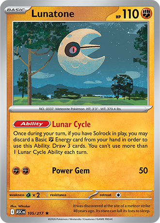 Karta Pokemon 105 217  Lunatone [Ascended Heroes].JPG