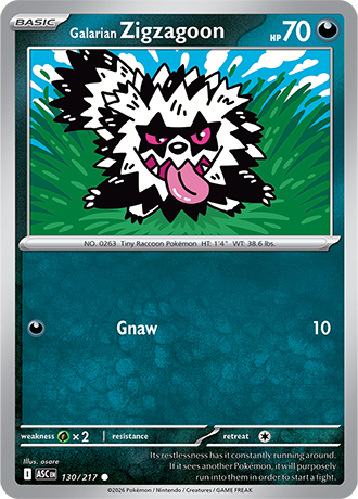 Karta Pokemon 130 217  Galarian Zigzagoon [Ascended Heroes].JPG