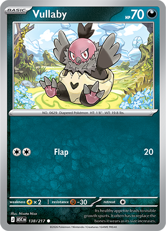 Karta Pokemon 138 217  Vullaby [Ascended Heroes].JPG
