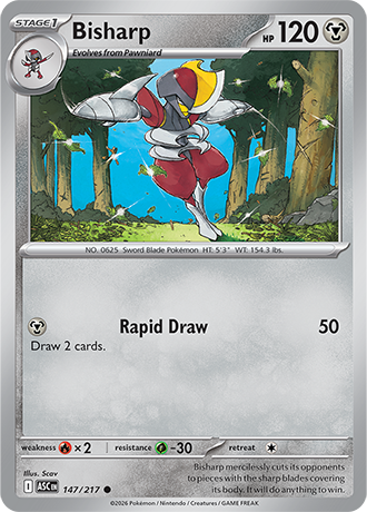 Karta Pokemon 147 217  Bisharp [Ascended Heroes].JPG