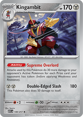 Karta Pokemon 148 217  Kingambit [Ascended Heroes].JPG