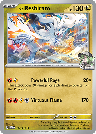 Karta Pokemon 154 217  N's Reshiram [Ascended Heroes].JPG