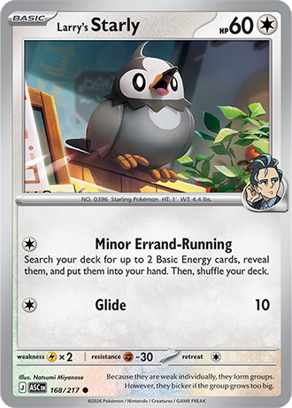 Karta Pokemon 168 217  Larry's Starly [Ascended Heroes].JPG