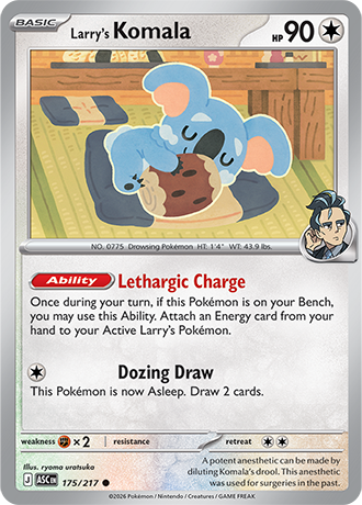 Karta Pokemon 175 217  Larry's Komala [Ascended Heroes].JPG