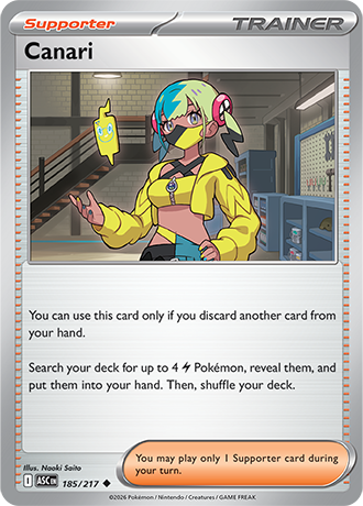 Karta Pokemon 185 217  Canari [Ascended Heroes].JPG