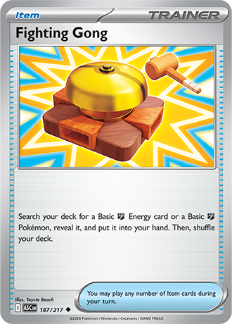 Karta Pokemon 187 217  Fighting Gong [Ascended Heroes].JPG