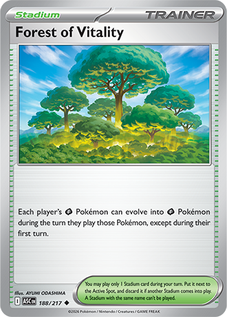 Karta Pokemon 188 217  Forest of Vitality [Ascended Heroes].JPG