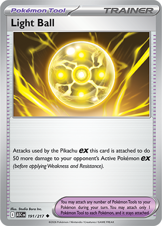 Karta Pokemon 191 217  Light Ball [Ascended Heroes].JPG