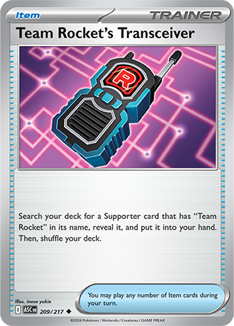 Karta Pokemon 209 217  Team Rocket's Transceiver [Ascended Heroes].JPG
