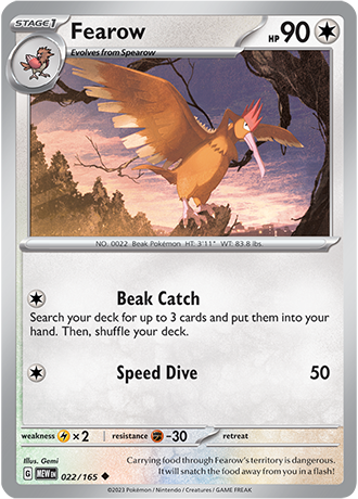 Karta Pokemon 022 165 Fearow [151].JPG