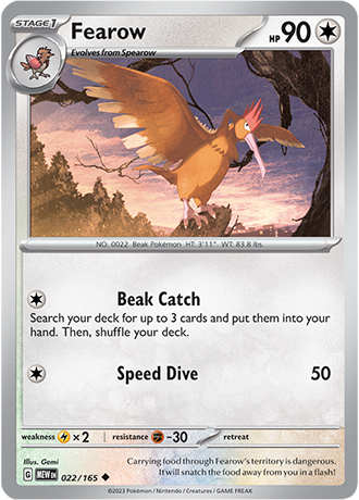 Karta Pokemon 022 165 Fearow [151].JPG