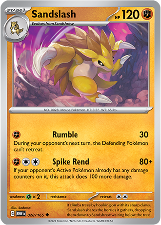 Karta Pokemon 028 165 Sandslash [151].JPG