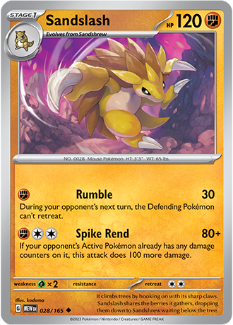 Karta Pokemon 028 165 Sandslash [151].JPG