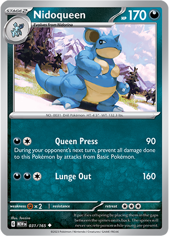 Karta Pokemon 031 165 Nidoqueen [151].JPG