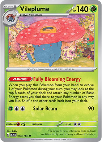 Karta Pokemon 045 165 Vileplume [151].JPG