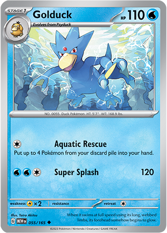 Karta Pokemon 055 165 Golduck [151].JPG