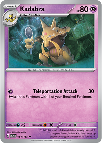 Karta Pokemon 064 165 Kadabra [151].JPG