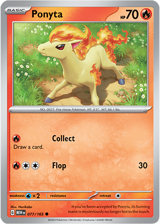 Karta Pokemon 077 165 Ponyta [151].JPG