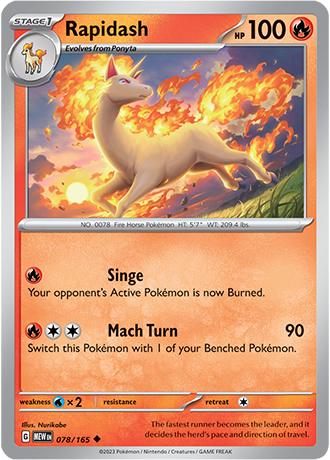 Karta Pokemon 078 165 Rapidash [151].JPG
