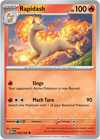 Karta Pokemon 078 165 Rapidash [151].JPG