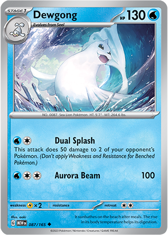 Karta Pokemon 087 165 Dewgong [151].JPG