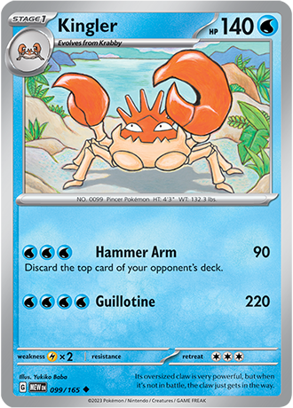 Karta Pokemon 099 165 Kingler [151].JPG