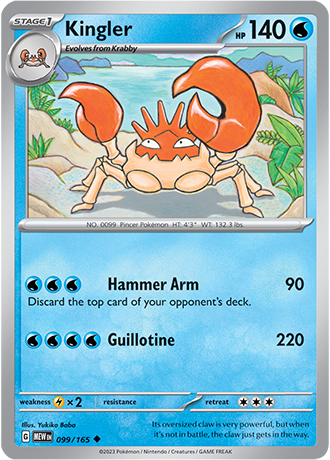Karta Pokemon 099 165 Kingler [151].JPG