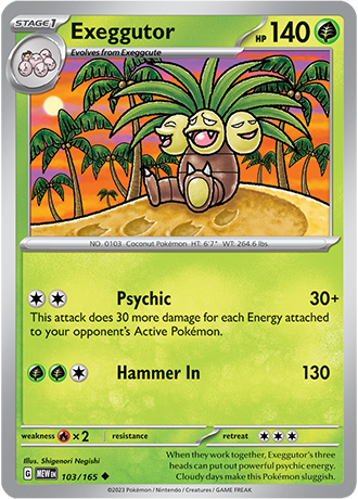 Karta Pokemon 103 165 Exeggutor [151].JPG