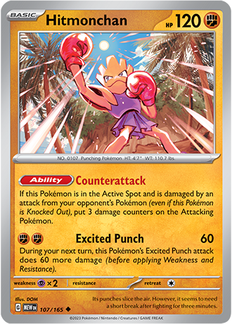 Karta Pokemon 107 165 Hitmonchan [151].JPG