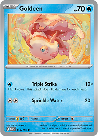Karta Pokemon 118 165 Goldeen [151].JPG