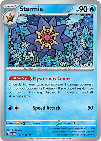 Karta Pokemon 121 165 Starmie [151].JPG