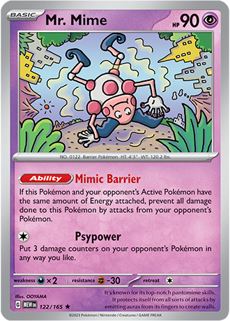 Karta Pokemon 122 165 Mr. Mime [151].JPG