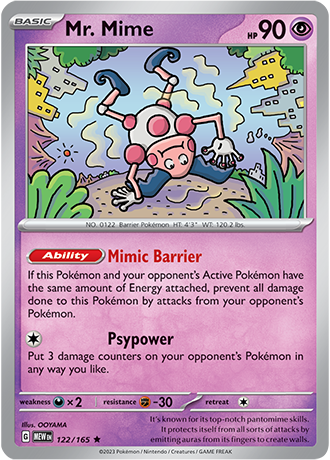 Karta Pokemon 122 165 Mr. Mime [151].JPG