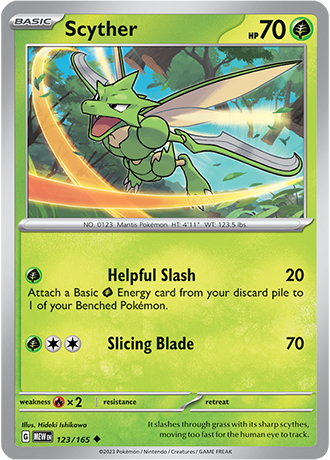Karta Pokemon 123 165 Scyther [151].JPG