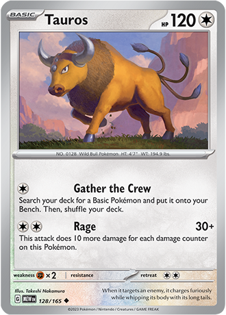 Karta Pokemon 128 165 Tauros [151].JPG