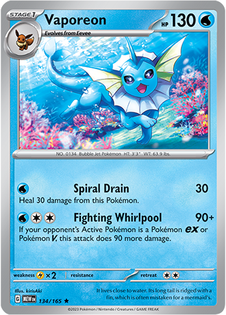 Karta Pokemon 134 165 Vaporeon [151].JPG