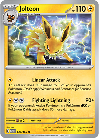 Karta Pokemon 135 165 Jolteon [151].JPG