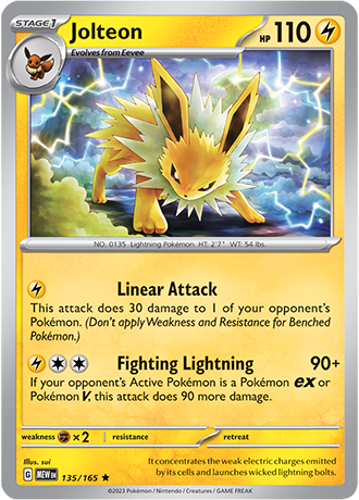 Karta Pokemon 135 165 Jolteon [151].JPG