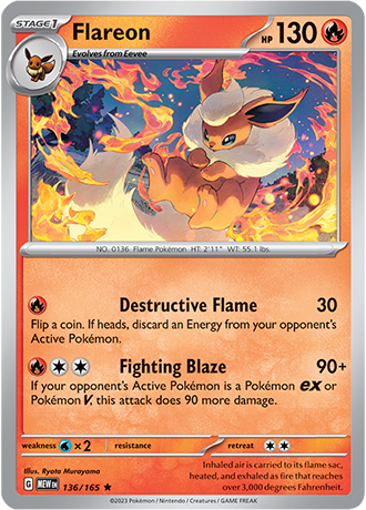 Karta Pokemon 136 165 Flareon [151].JPG