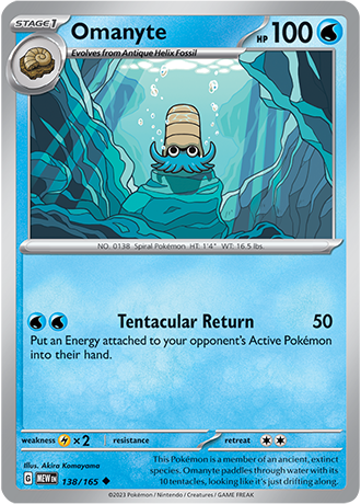 Karta Pokemon 138 165 Omanyte [151].JPG