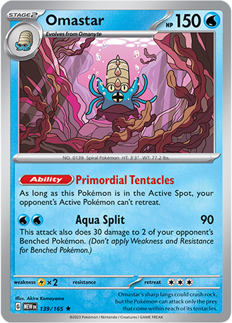 Karta Pokemon 139 165 Omastar [151].JPG