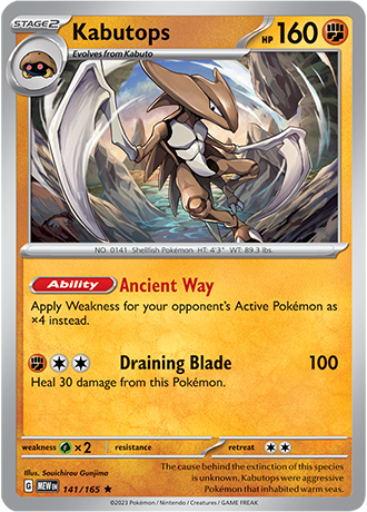 Karta Pokemon 141 165 Kabutops [151].JPG