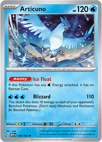 Karta Pokemon 144 165 Articuno [151].JPG