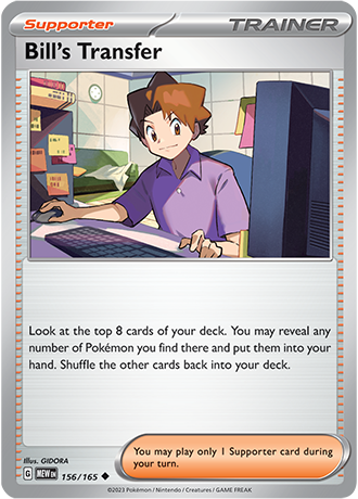 Karta Pokemon 156 165 Bill's Transfer [151].JPG