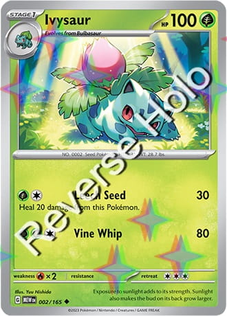 Karta Pokemon 002 165 Ivysaur [151] [Reverse Holo] .JPG