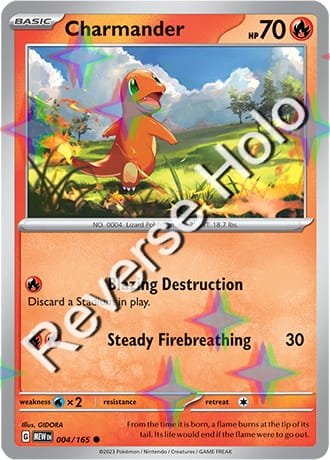 Karta Pokemon 004 165 Charmander [151] [Reverse Holo] .JPG