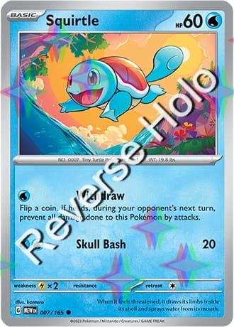Karta Pokemon 007 165 Squirtle [151] [Reverse Holo] .JPG